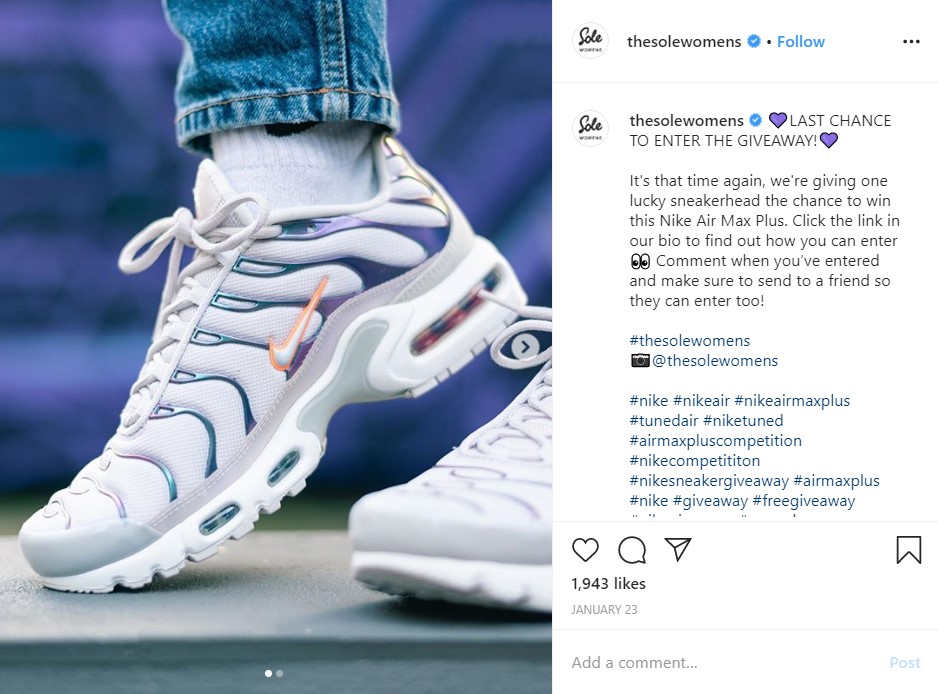 nike air max plus instagram