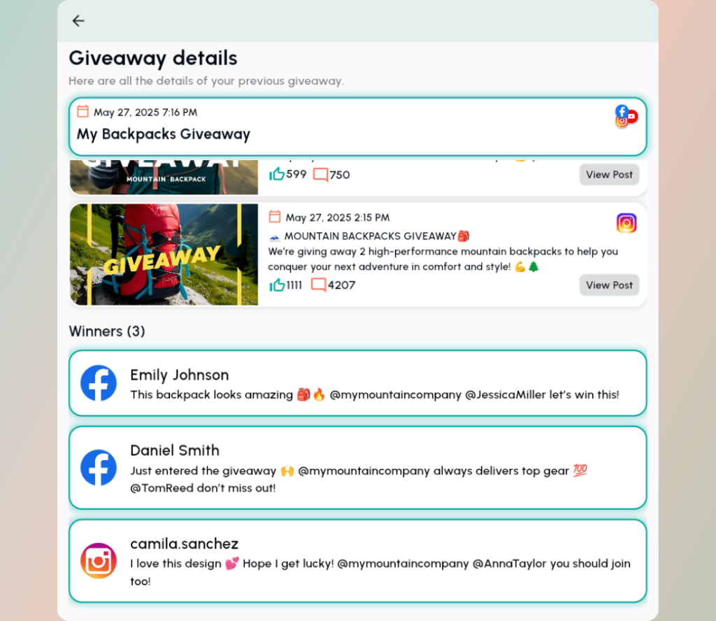you-got-your-instagram-and-facebook-giveaway-winners - Osortoo Here are your winners, their names and winning comments as well as the posts from which you have picked