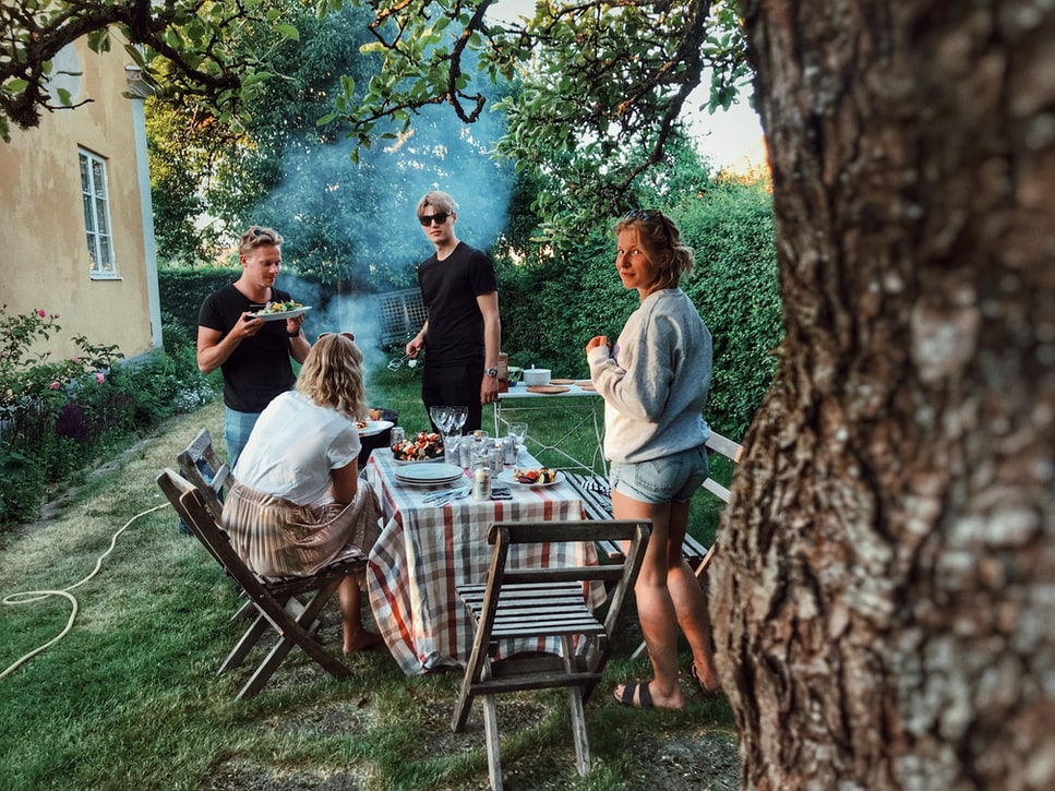 Backyard is great for spending time during summer