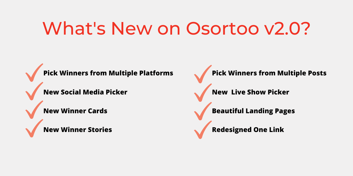 New Osortoo Features