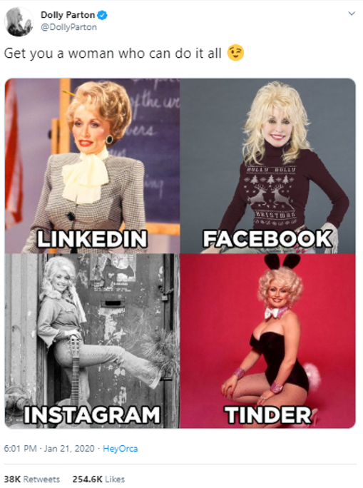 Dolly Parton original Instagram post