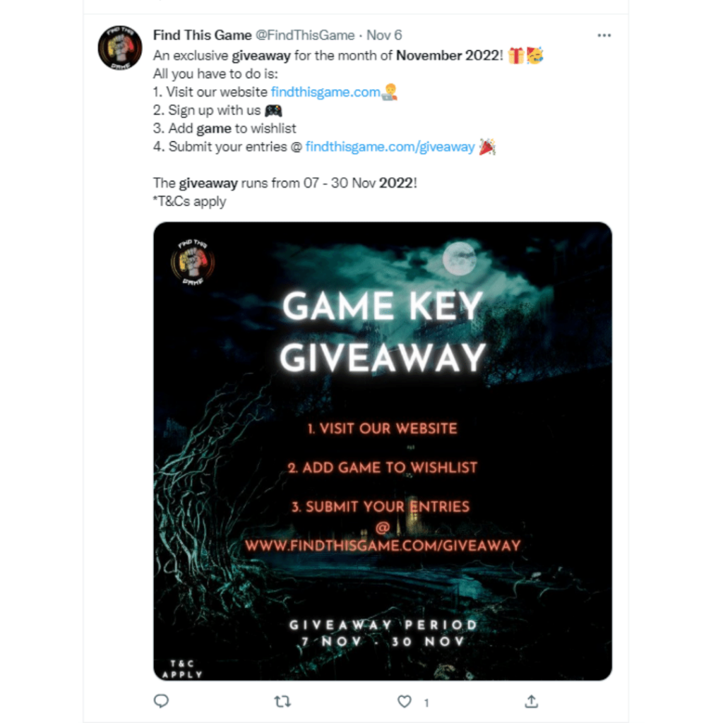 Multiple gaming giveaways