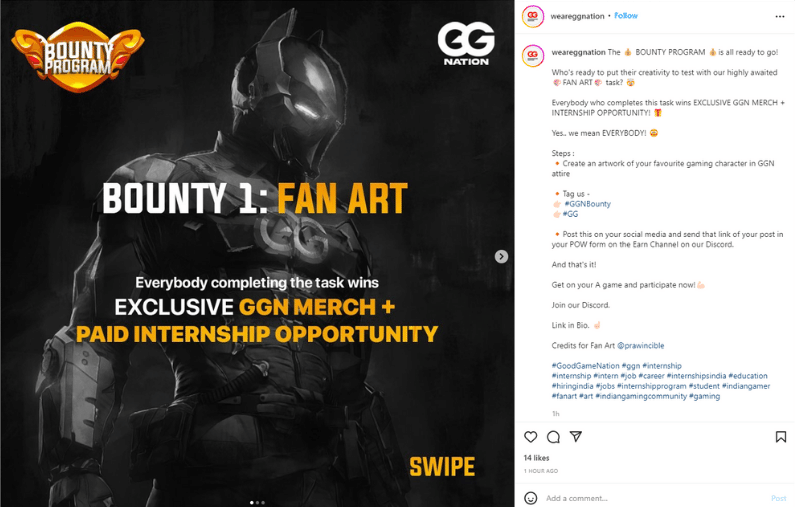 Paid Internship and exclusive GGN Merch opportunity