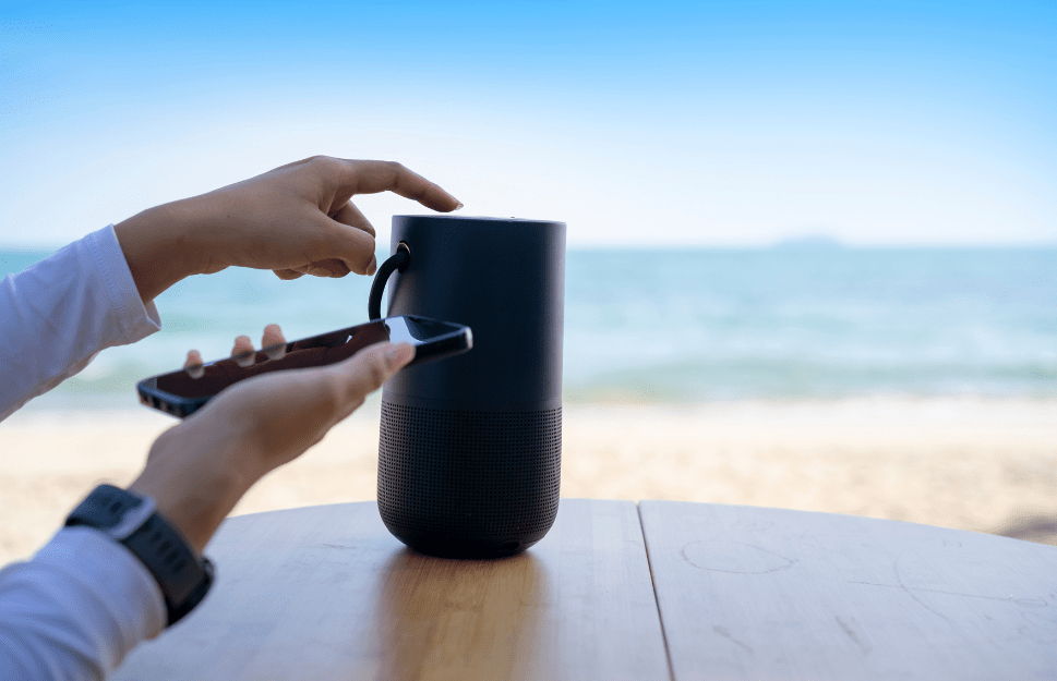Bluetooth speaker is a great giveaway idea for tech shops