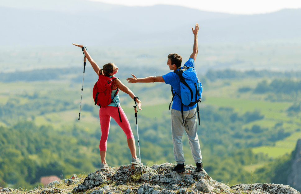 Couple on a hike